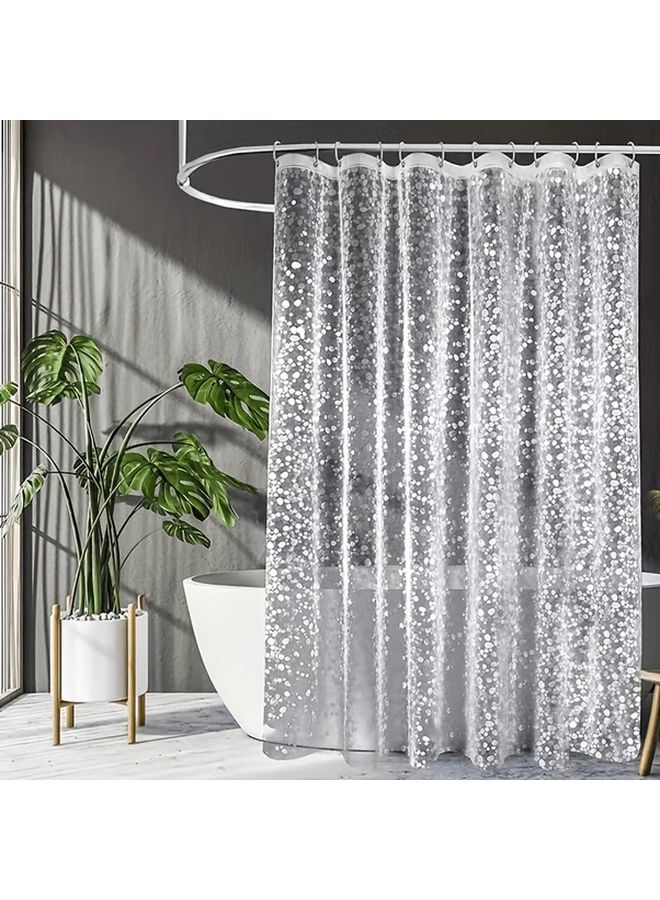 3D Pebble Pattern Shower Curtain 200x200cm Easy Clean Bathroom Kitchen Living Room Outdoor - Image 1